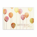 Prismatic Balloons Birthday Card - Gold Lined Ecru Envelope